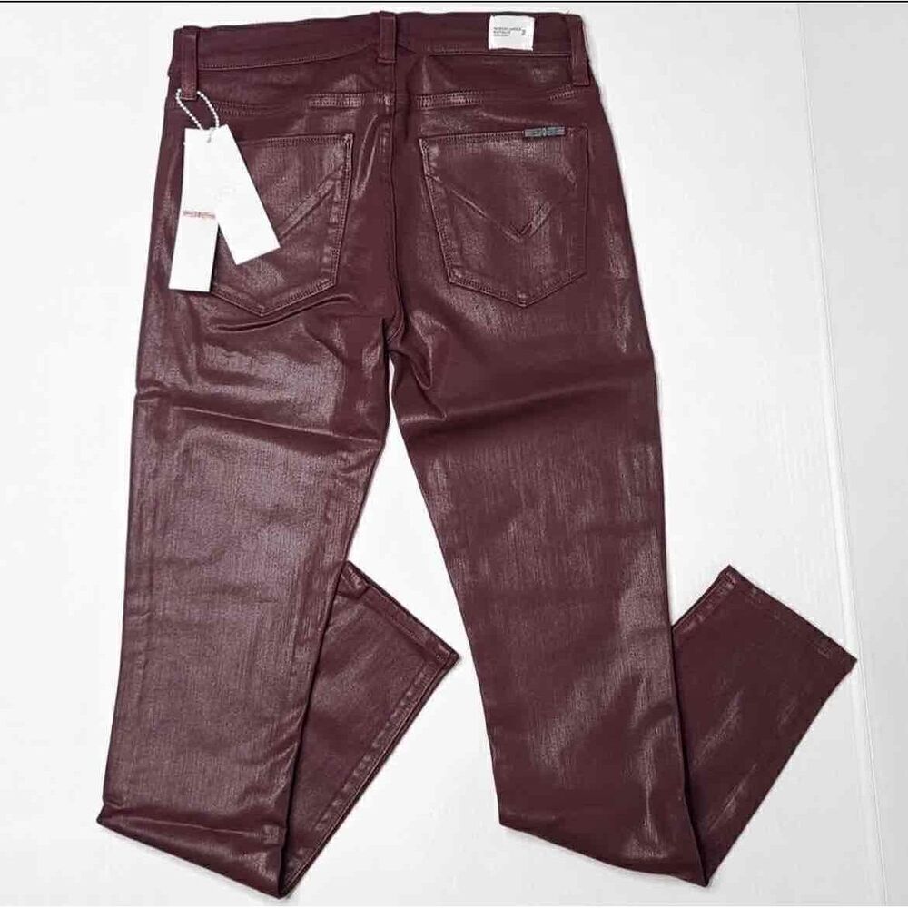 NEW Hudson Super Skinny Ankle Jeans Size 25 burgundy maroon